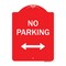 Signmission No Parking With Bidirectional Arrow Heavy-Gauge Aluminum Architectural Sign, 24" x 18", RW-1824-9954 A-DES-RW-1824-9954 - alternate 1